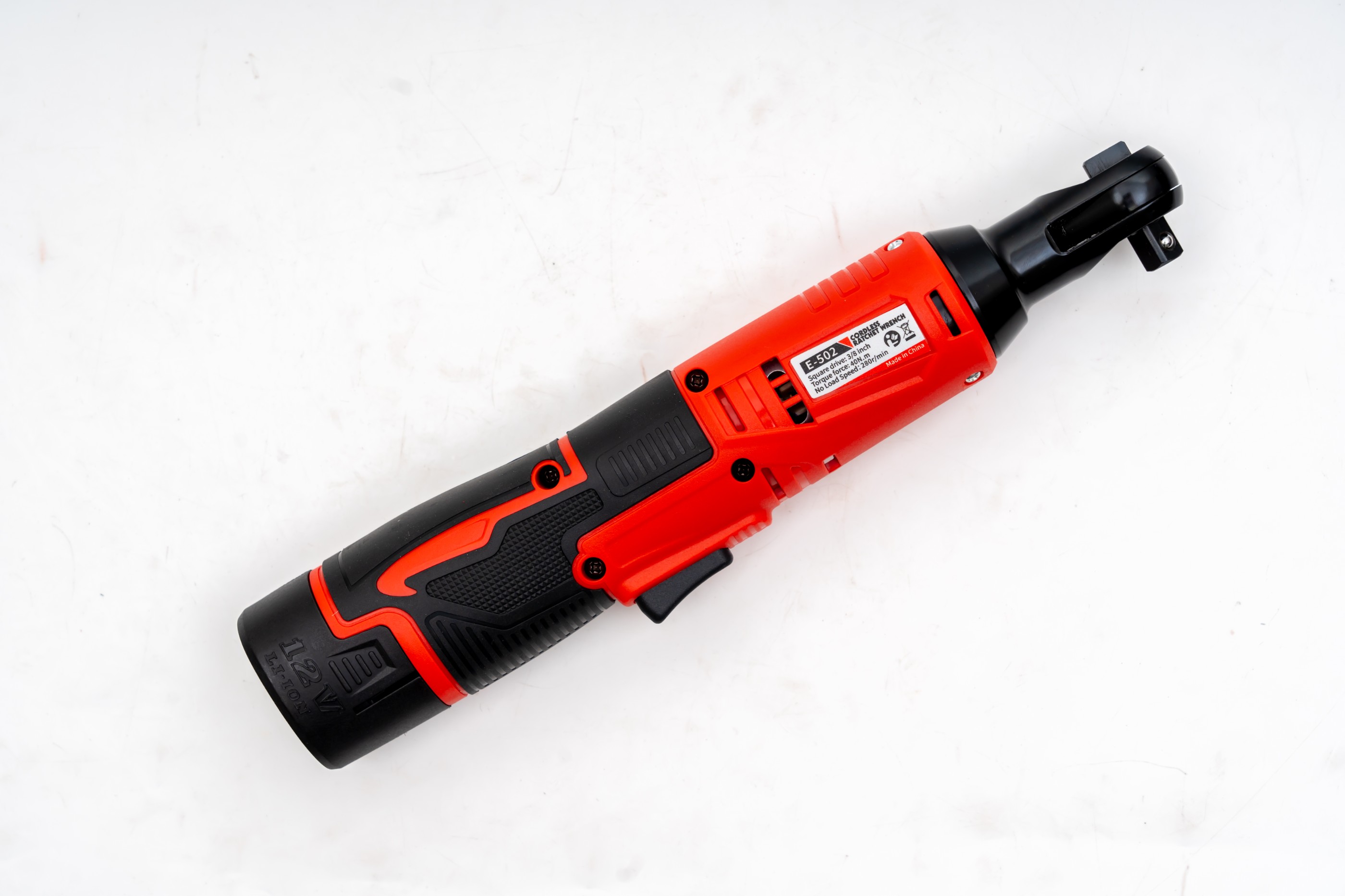 E-502-12V 3/8鋰電棘輪扳手(40Nm)2.0AH兩電一充 E-502-12V 3/8鋰電棘輪扳手(40Nm)2.0AH兩電一充